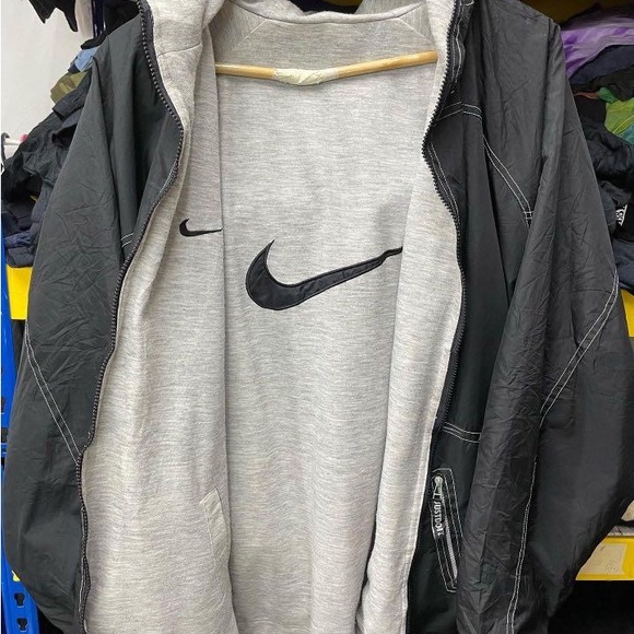 vintage NIKE Premier Reversible Jacket/fleece big logo Swoosh Size XL - Picture 5 of 5